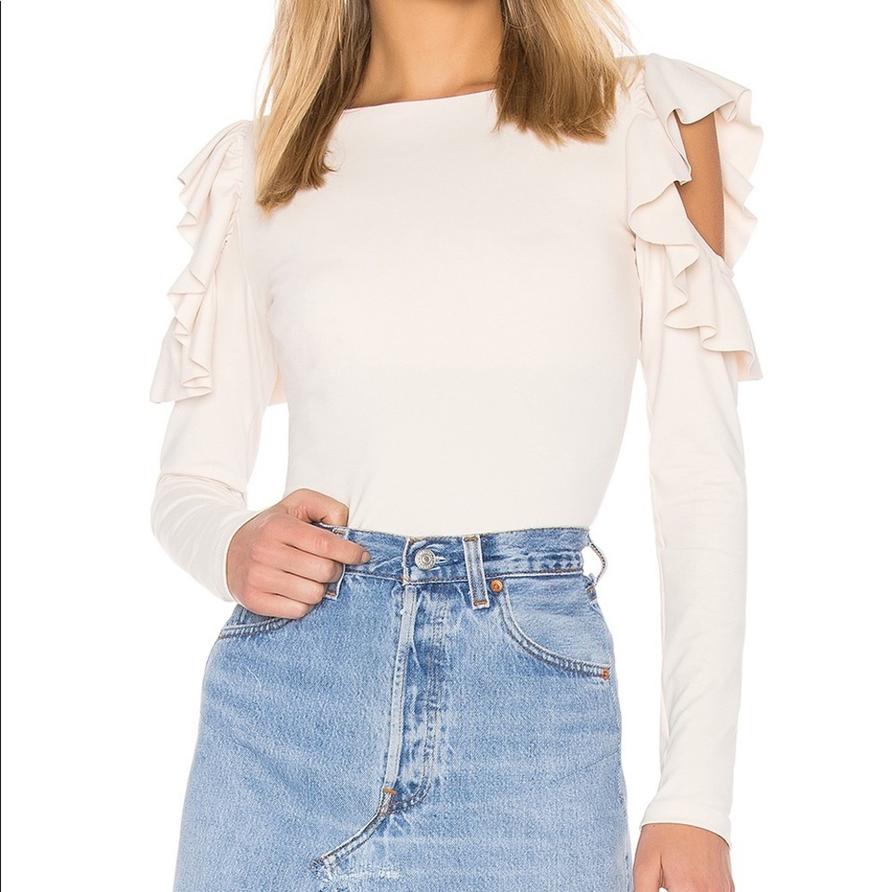 Susana Monaco ruffle sleeve top